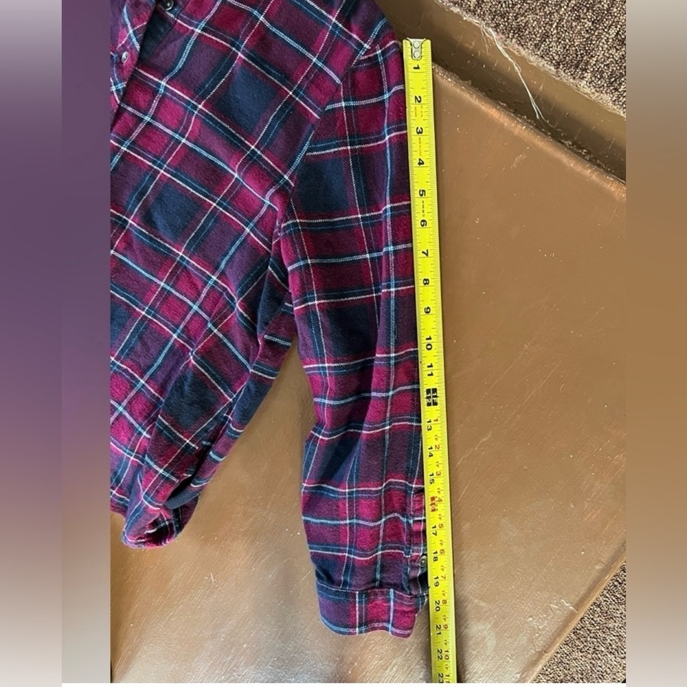 Lucky Brand Red and Black Plaid Shirt - Women’s Medium - Picture 6 of 7